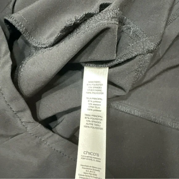 Chicos Zenergy Neema Mesh Jacket Full Zip Black Womens Size1 US M - Picture 8 of 8